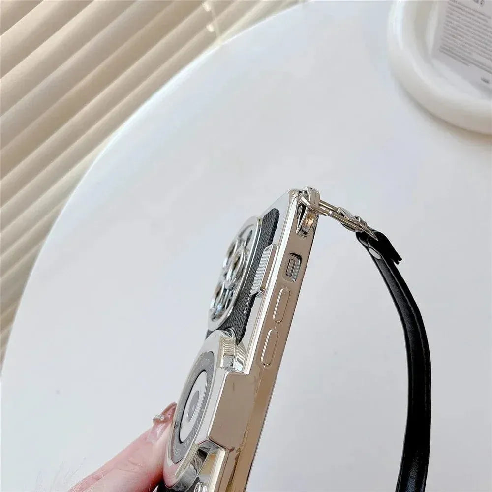 Luxury Retro Stereo Camera Lanyard iPhone Case - A-1 Thread Vault