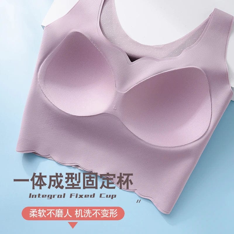 M-6XL Wireless Seamless Bra for Women Sleeping Vest Bra Ultra Thin BH Breathable Bralette Invisible Sports Bra Push Up Underwear - A-1 Thread Vault