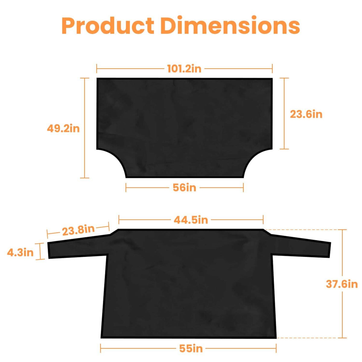 Magnetic Car Windshield Cover Front Rear Protector Fit for All Cars - A-1 Thread Vault