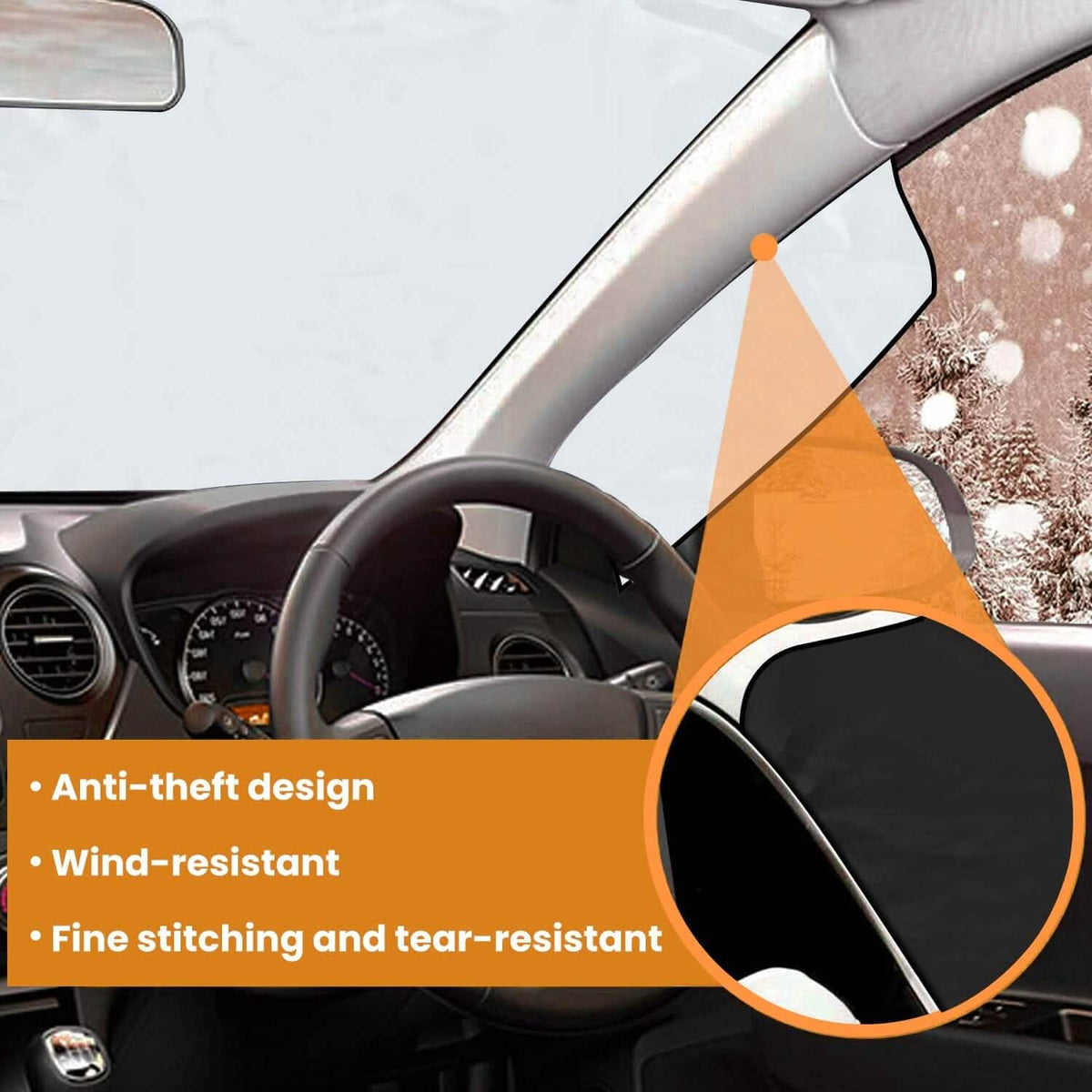 Magnetic Car Windshield Cover Front Rear Protector Fit for All Cars - A-1 Thread Vault