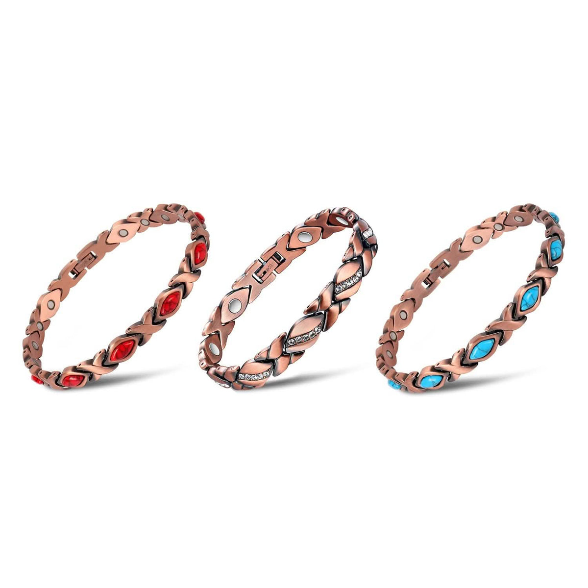Magnetic Energy Therapy Pain Relief Copper Bracelet Unisex - A-1 Thread Vault