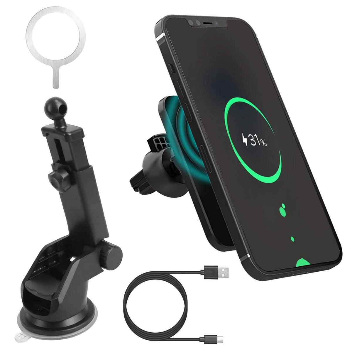 Magnetic Wireless Charger MagSafe Car Phone Mount Air Vent Holder - A-1 Thread Vault