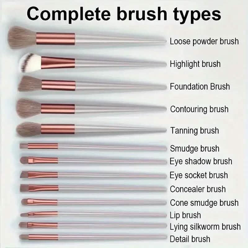 13-Piece: Professional Soft Fluffy Makeup Brush Set with Bag Case - A-1 Thread Vault