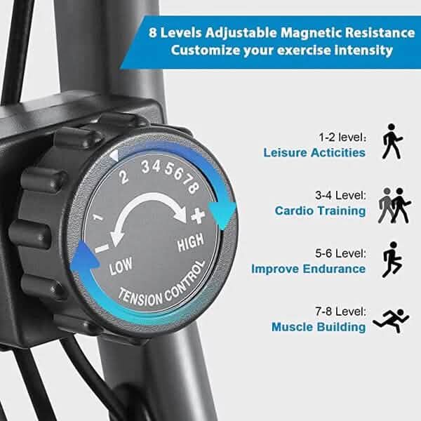 Maxkare MK-4012 Exercise Bike with Arm Resistance Bands - A-1 Thread Vault