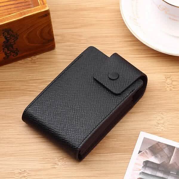 Men Faux Leather 10 Card Slots Coins Bag Wallet - A-1 Thread Vault
