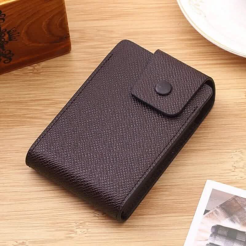 Men Faux Leather 10 Card Slots Coins Bag Wallet - A-1 Thread Vault