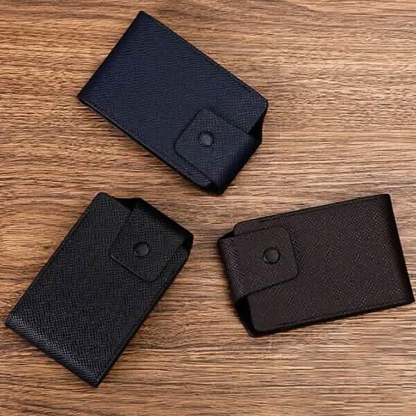 Men Faux Leather 10 Card Slots Coins Bag Wallet - A-1 Thread Vault