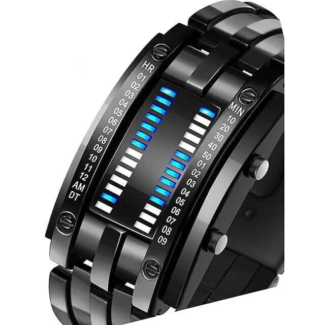 Men LED Light Stainless Steel Sports Watch - A-1 Thread Vault