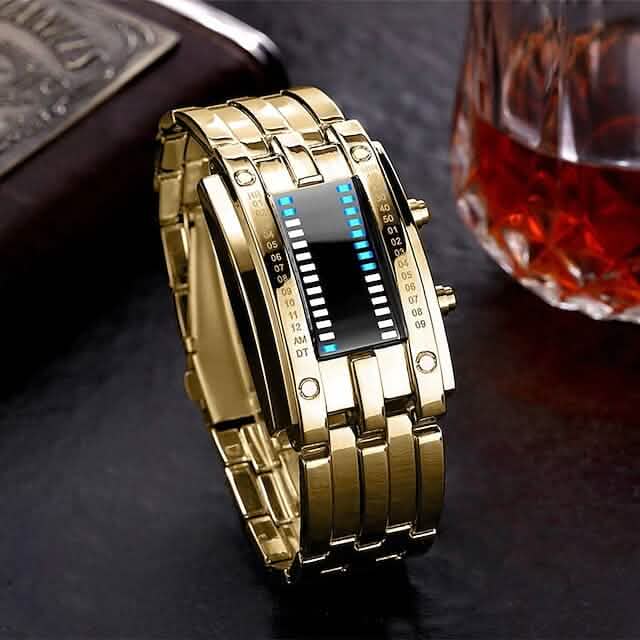 Men LED Light Stainless Steel Sports Watch - A-1 Thread Vault