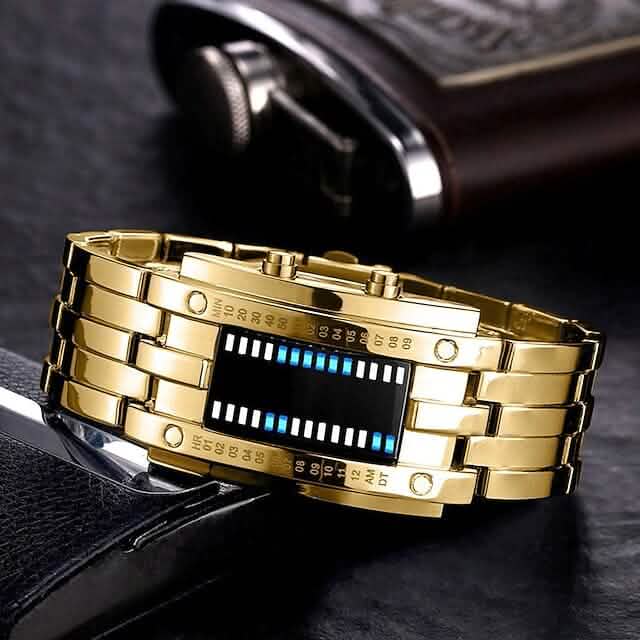 Men LED Light Stainless Steel Sports Watch - A-1 Thread Vault