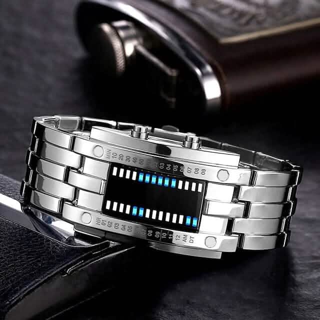 Men LED Light Stainless Steel Sports Watch - A-1 Thread Vault