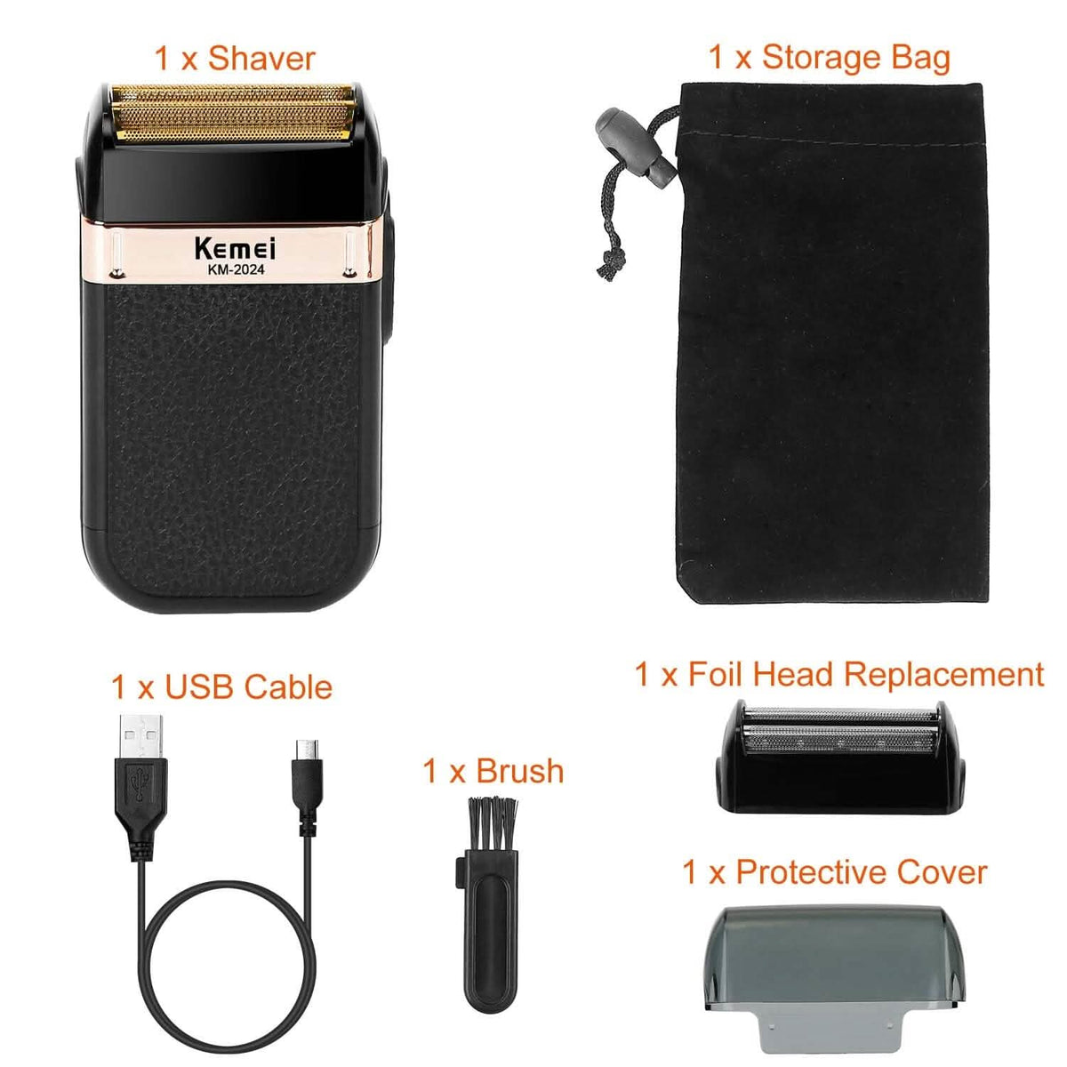 Men Rechargeable Cordless Beard Trimmer Grooming Kit - A-1 Thread Vault
