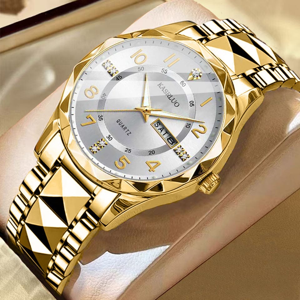 Men's Dual Calendar Fashion Waterproof Luminous Quartz Watch - A-1 Thread Vault