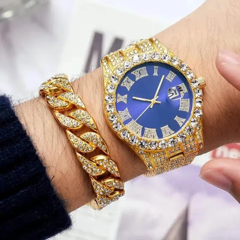 Men's Gypsophila Large Dial Waterproof Quartz Watch - A-1 Thread Vault