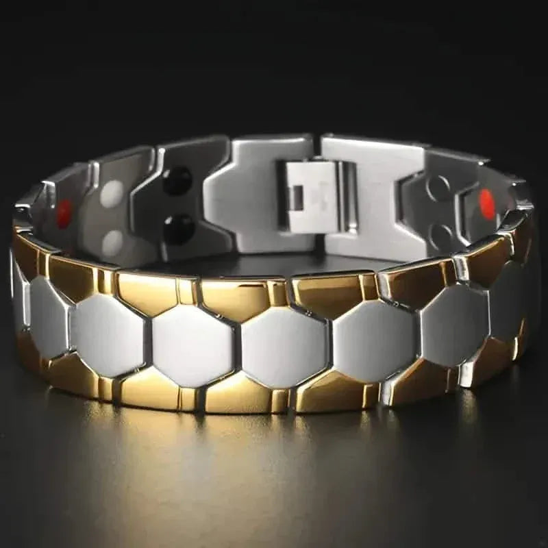 Men's Titanium Magnetic Bracelet 4-in-1 Energy - A-1 Thread Vault