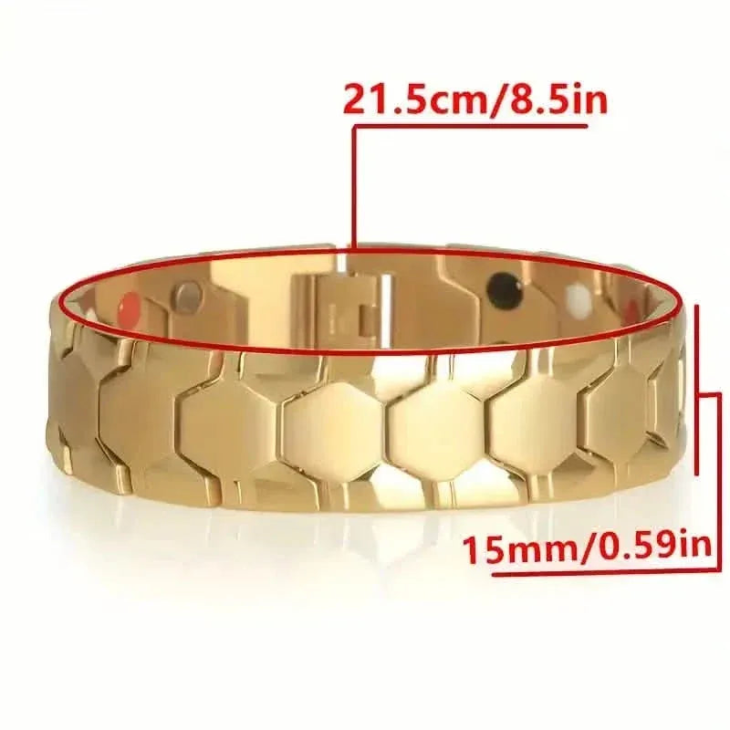 Men's Titanium Magnetic Bracelet 4-in-1 Energy - A-1 Thread Vault