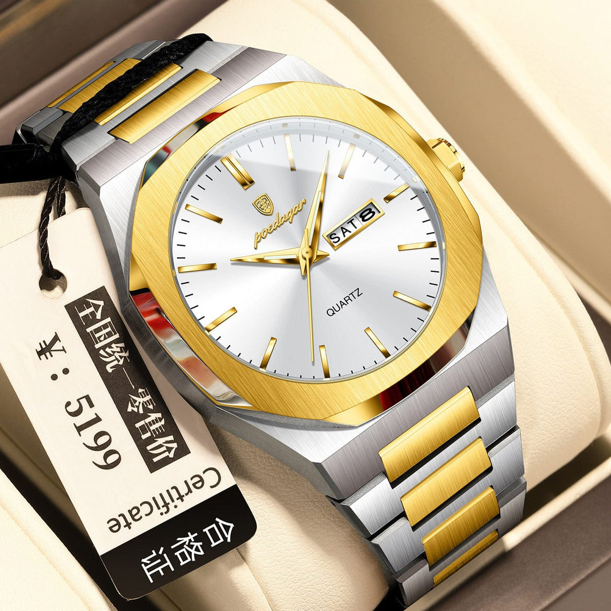 Men's Waterproof Luminous Quartz Watch - A-1 Thread Vault