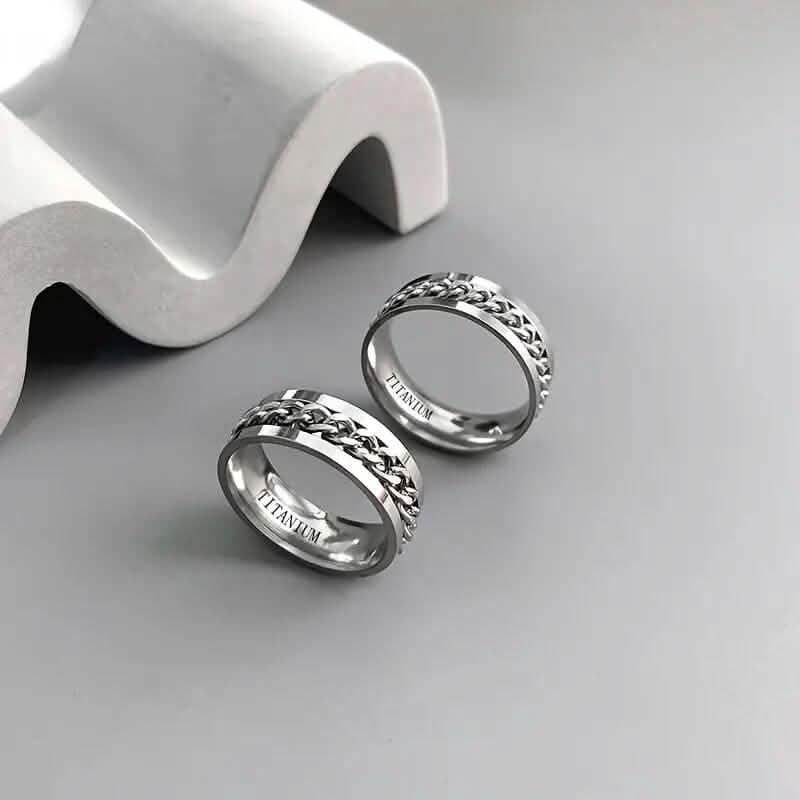 Men's 8mm Titanium Steel Ring - A-1 Thread Vault