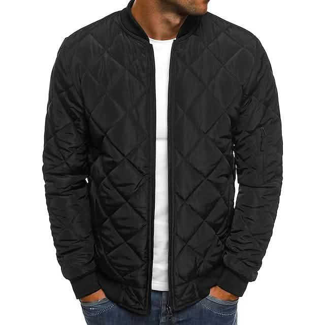 Men's Bomber Quilted Diamond Padded Jacket - A-1 Thread Vault