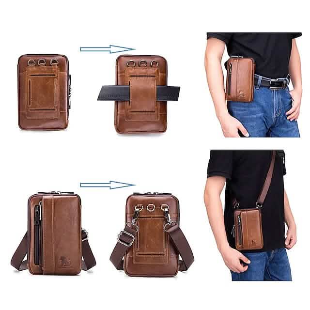 Men's Bum Bag Messenger Bag Fanny Pack Belt Pouch - A-1 Thread Vault