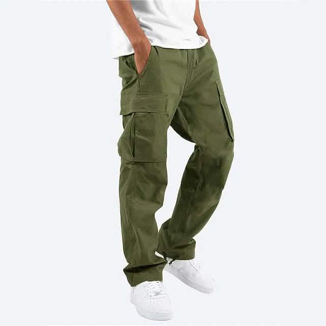 Men's Cargo Pants Trousers Drawstring Elastic Waist Multi Pocket - A-1 Thread Vault
