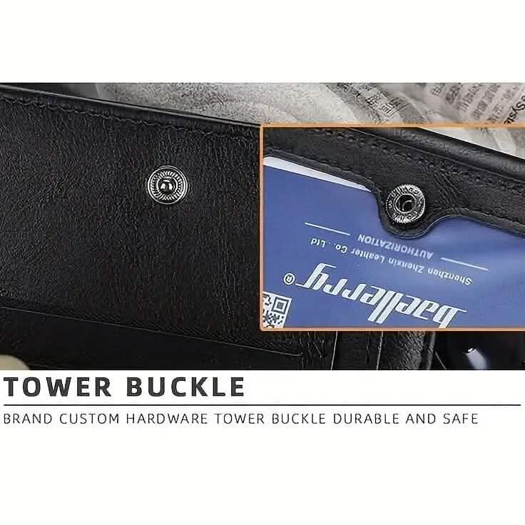 Men's Short Multi-Card Slots Tri-Fold Zipper Coin Pocket Wallet - A-1 Thread Vault
