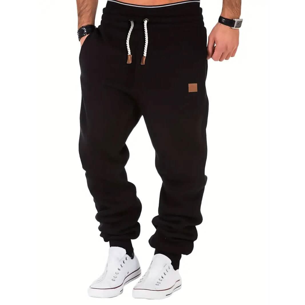 Men's Slim Fit Casual Trousers Drawstring Waist Sweatpants - A-1 Thread Vault