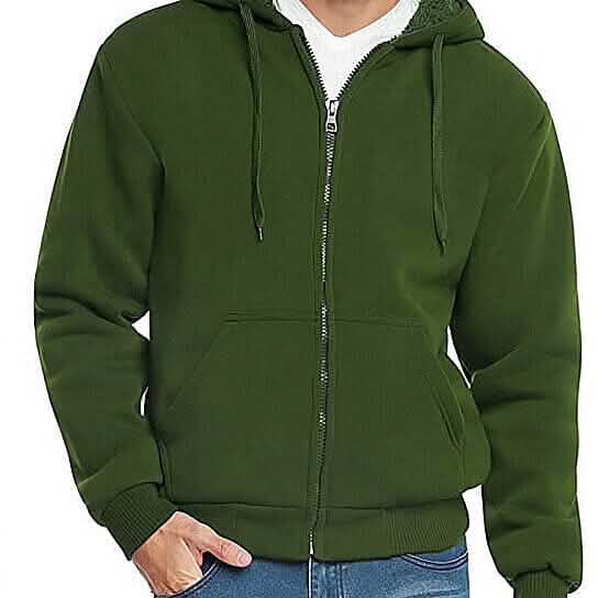 Men's Thick Sherpa Lined Fleece Hoodie (Big & Tall Sizes Available) - A-1 Thread Vault