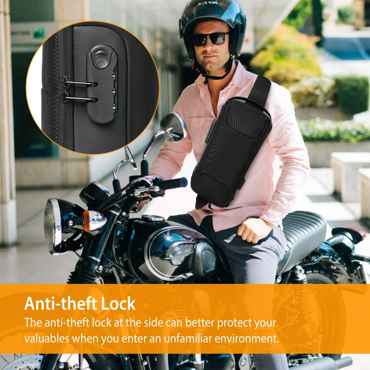 Men's Waterproof Anti-Theft Sling Backpack - A-1 Thread Vault