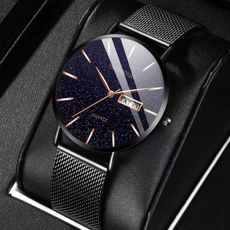 Mens Waterproof Dual-Date Starry Sky Watch - A-1 Thread Vault