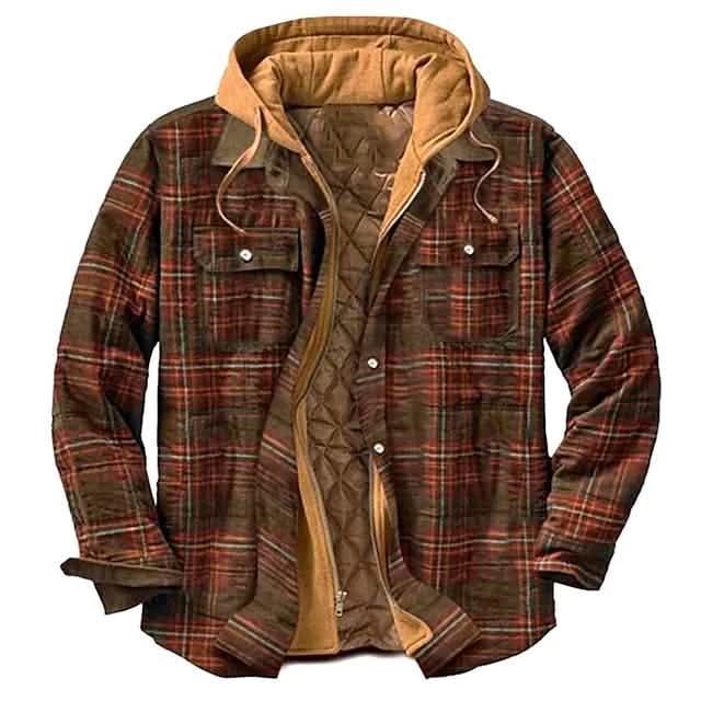 Men's Winter Parka Jacket Cotton Hooded Shirt Jacket - A-1 Thread Vault