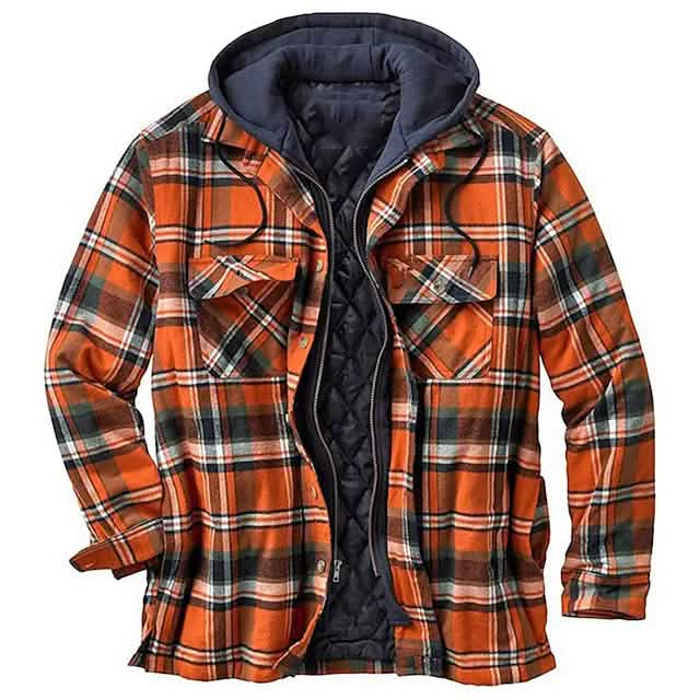 Men's Winter Parka Jacket Cotton Hooded Shirt Jacket - A-1 Thread Vault