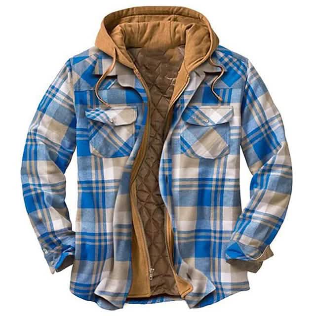 Men's Winter Parka Jacket Cotton Hooded Shirt Jacket - A-1 Thread Vault