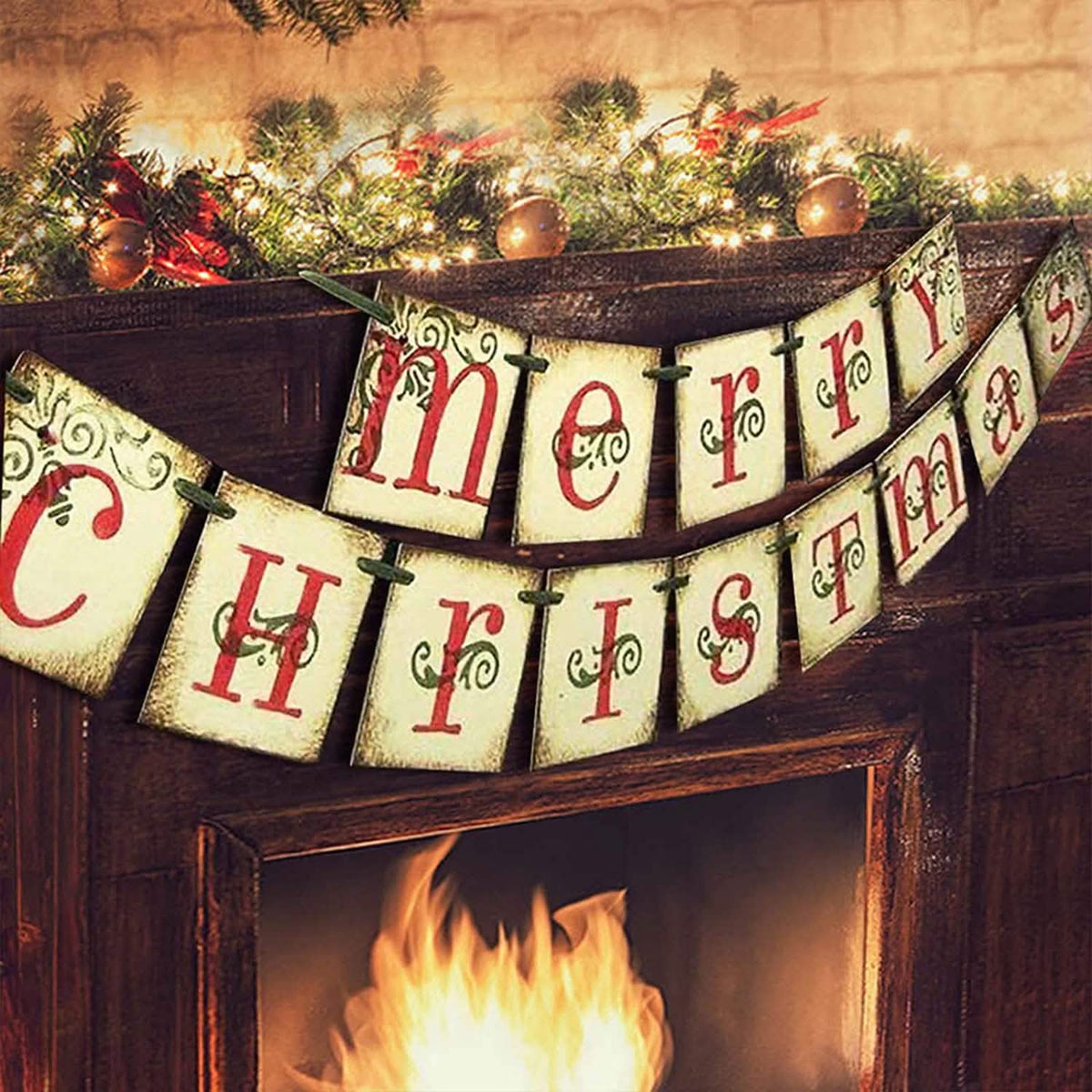 Merry Christmas Banner Home Decor - A-1 Thread Vault