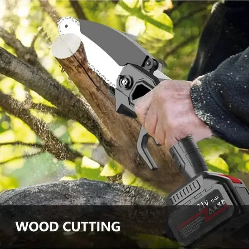 Mini Handheld Chain Saw - Band Saw with Premium Splash Protection, Safety Lock - A-1 Thread Vault
