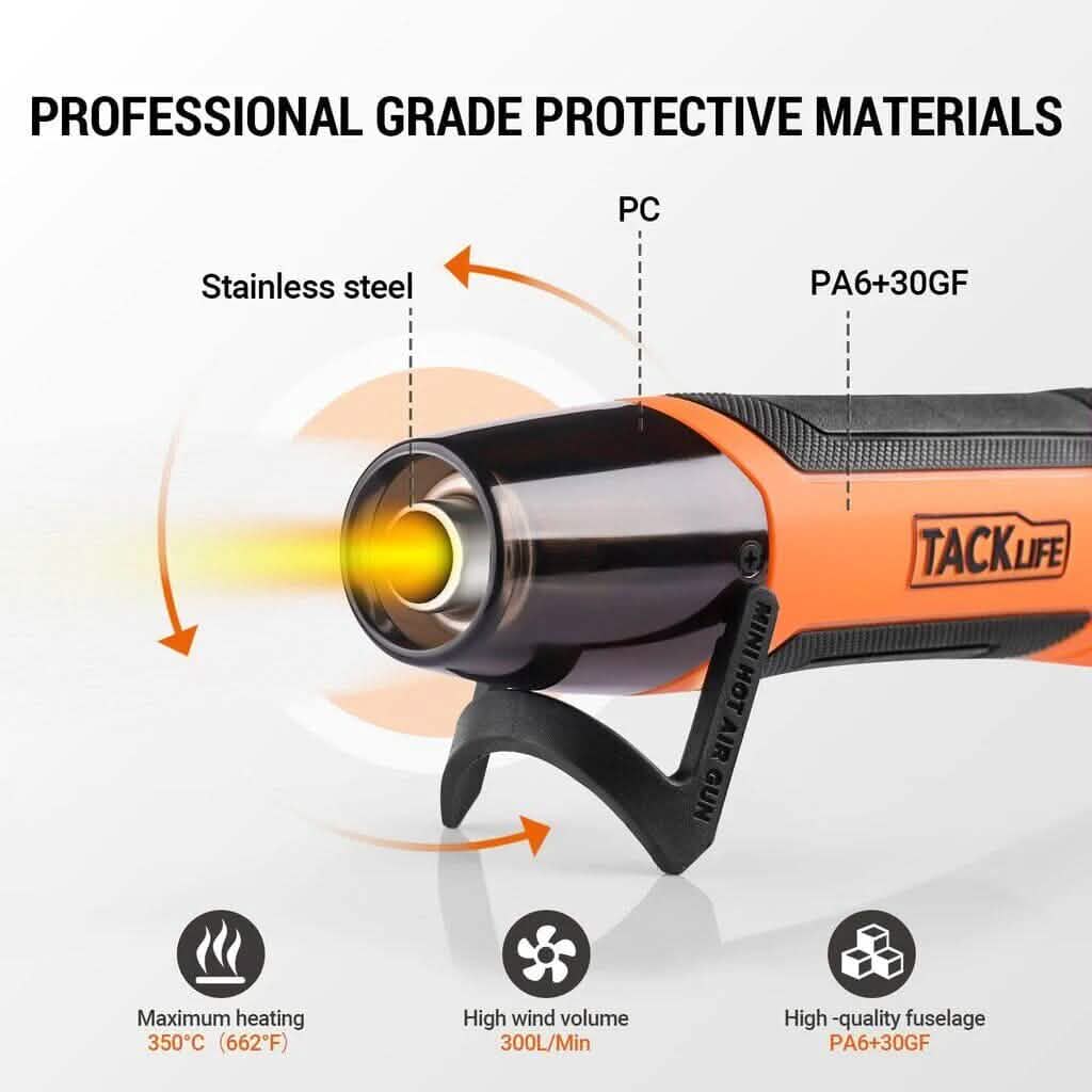 Mini Heat Gun 350W/662°F Hot Air Gun with 6.56Ft Long Cable - A-1 Thread Vault