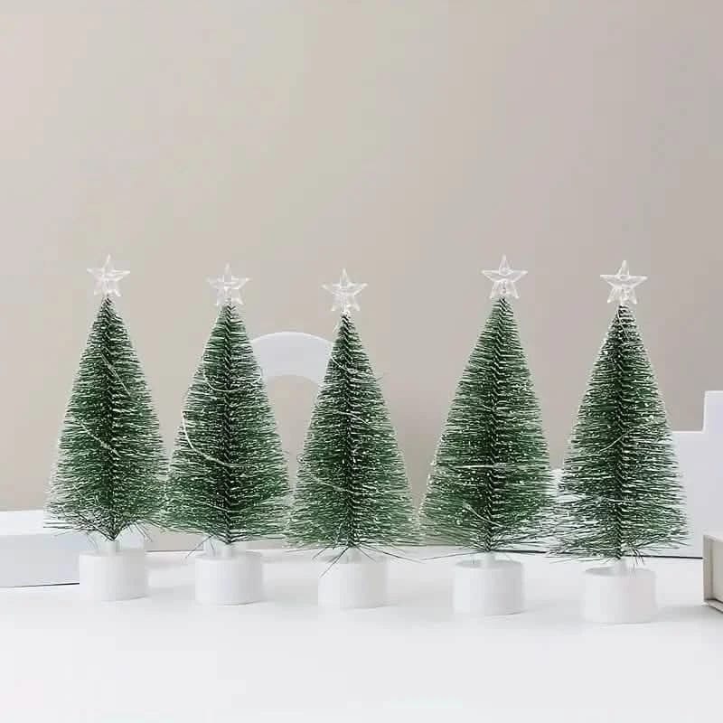 Mini Lighted Colorful Christmas Tree with LED Night Light Acrylic Artificial - A-1 Thread Vault