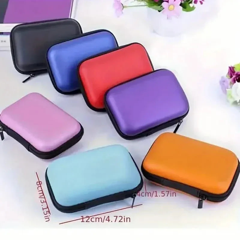 Mini Travel Portable Zippered Earphone, Coin, Jewelry, Accessory Box - A-1 Thread Vault