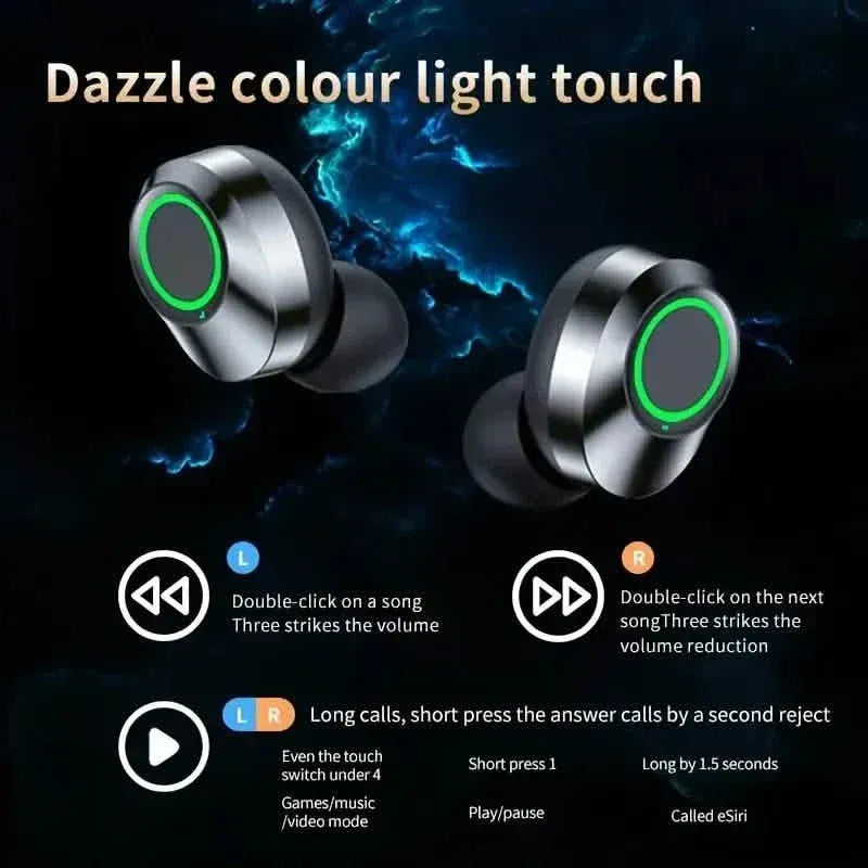 Mini Wireless Earbuds with Digital Display - True Wireless Stereo Earphones - A-1 Thread Vault