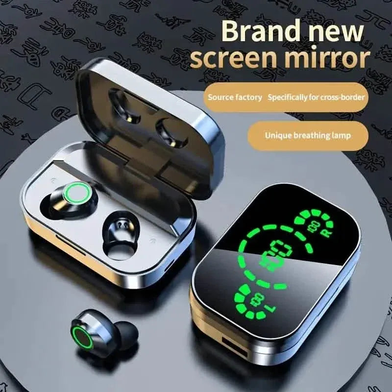 Mini Wireless Earbuds with Digital Display - True Wireless Stereo Earphones - A-1 Thread Vault