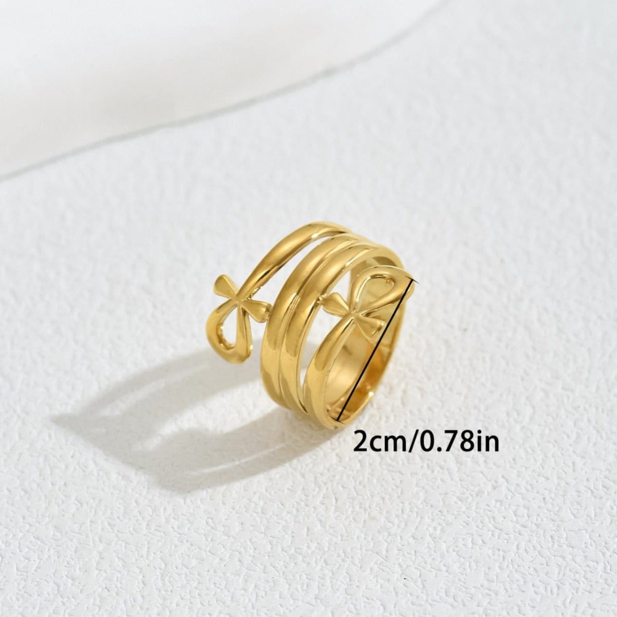 Minimalist Bow Design Statement Ring (MAC411) - A-1 Thread Vault