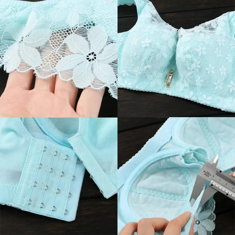 Minimizer Full Cup Brassiere Vest Bra Women Large Size Soft Sexy Lace Push Up Bra Sleeping Underwear Lingerie Women Clothing - A-1 Thread Vault