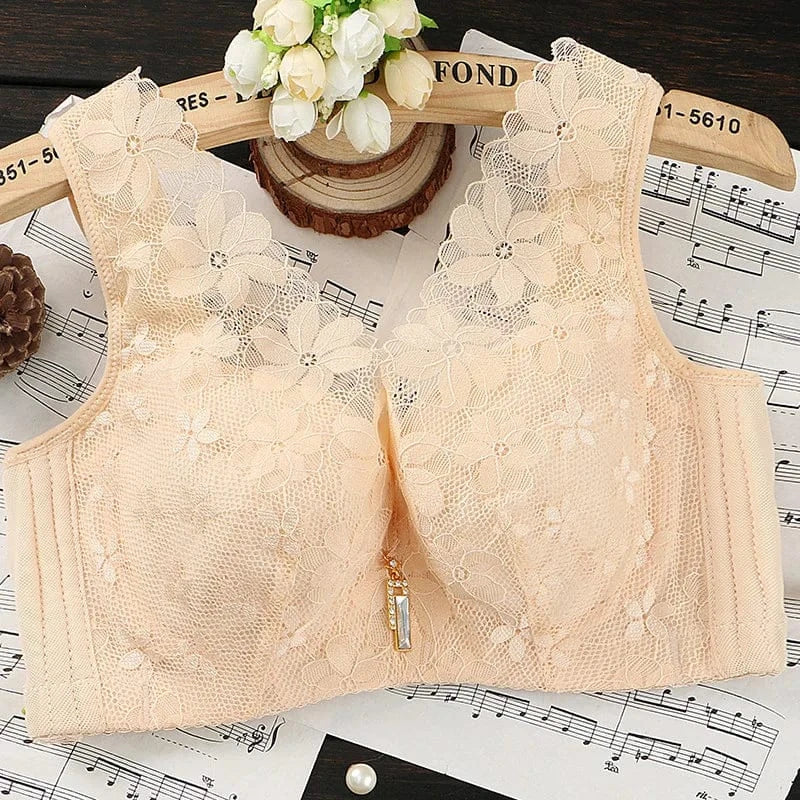Minimizer Full Cup Brassiere Vest Bra Women Large Size Soft Sexy Lace Push Up Bra Sleeping Underwear Lingerie Women Clothing - A-1 Thread Vault