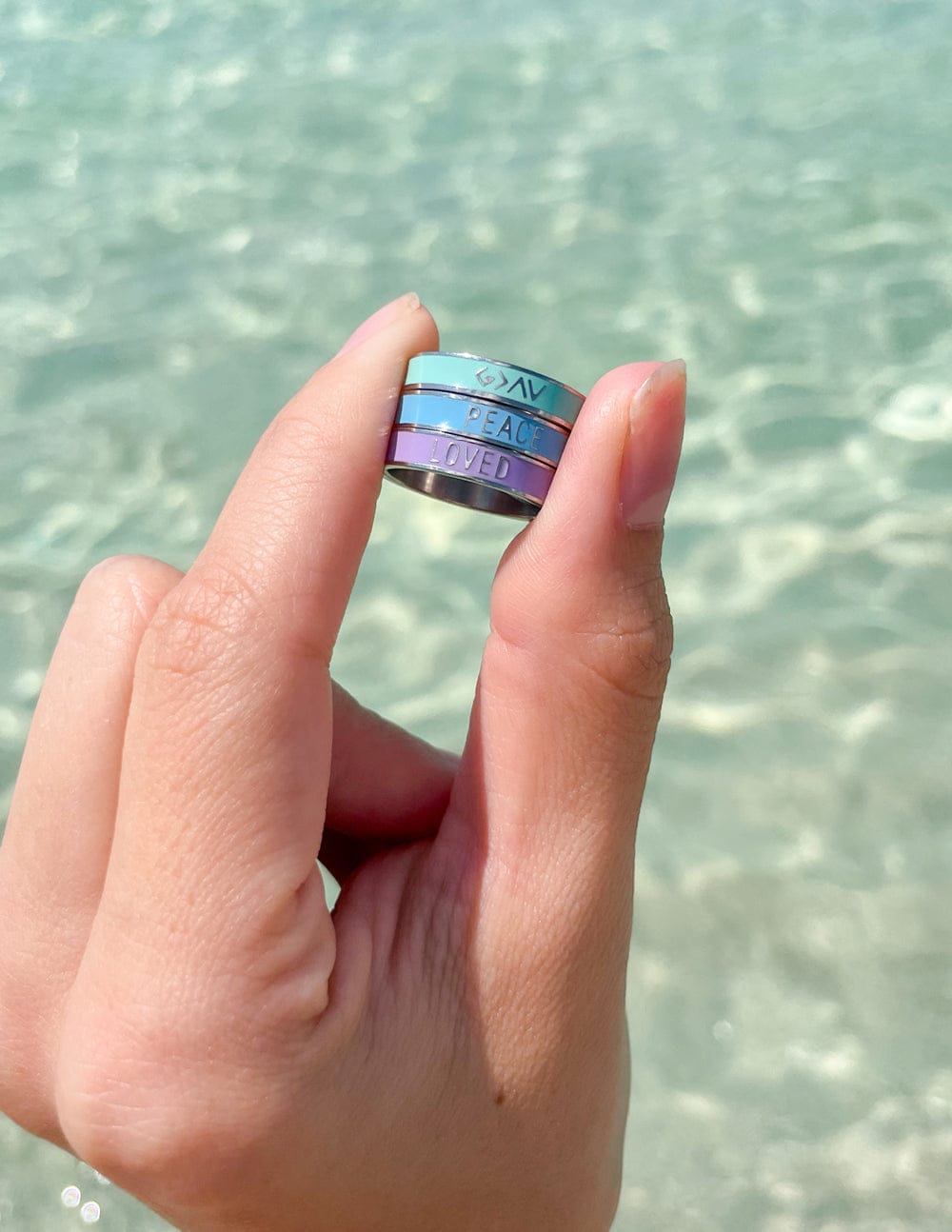 Mint Enamel Highs and Lows Ring - A-1 Thread Vault