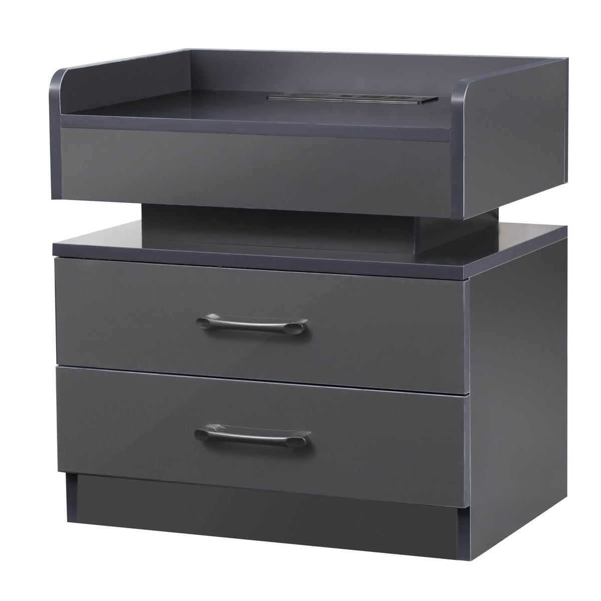 Modern Night Stand with LED Lights and Charging Station - A-1 Thread Vault