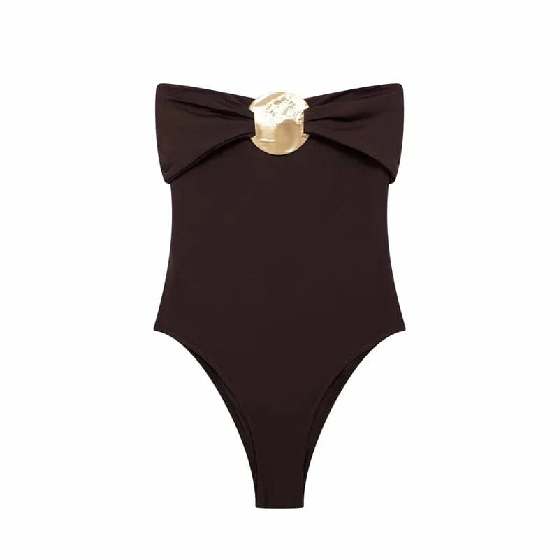 MUJER Off Shoulder Black Woman Body Sleeveless Tight Bodysuit Lingerie Sexy Backless Bodysuit Women Summer One Pieces Swimsuit - A-1 Thread Vault