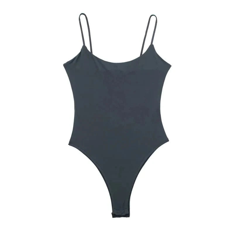 MUJER White Black Body Woman Sleeveless Tight Bodysuit Lingerie Sexy Woman Bodys Bodycon Backless Bodysuit Women Summer Tops - A-1 Thread Vault
