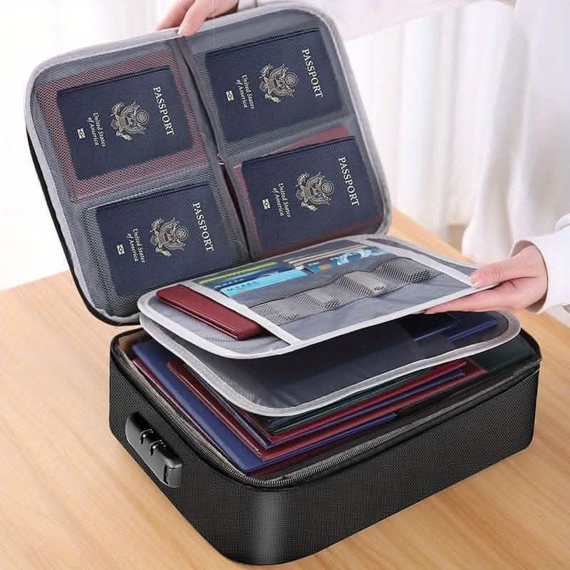 Multi-Layer Document Tickets Storage Bag Certificate File Organizer Case - A-1 Thread Vault