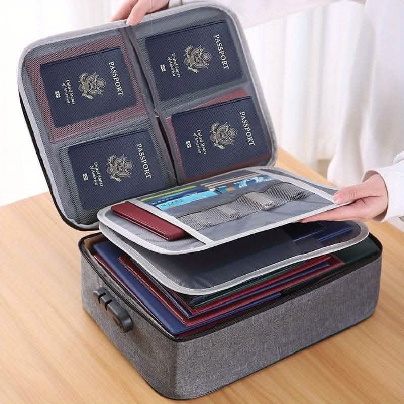 Multi-Layer Document Tickets Storage Bag Certificate File Organizer Case - A-1 Thread Vault