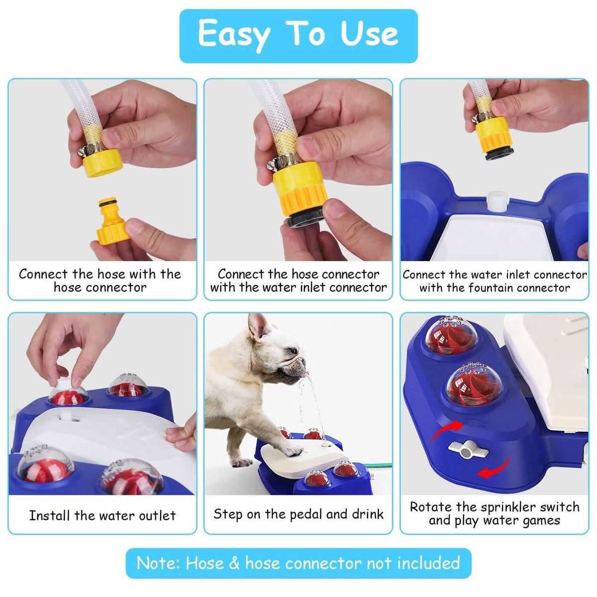 Multifunctional Automatic Pet Water Dispenser Outdoor Step-on Activated Sprinkler - A-1 Thread Vault